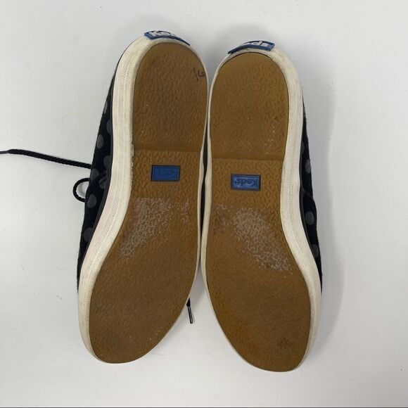 Keds Shoes Black on Black Polka Dot Casual Lace Up Flat Women’s Size 7 - Picture 9 of 9